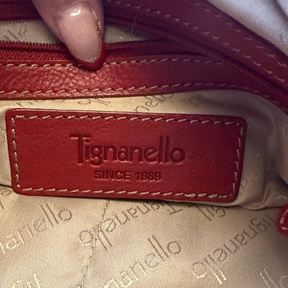 Tignanello Bold Red Leather Tote - Picture 8 of 10